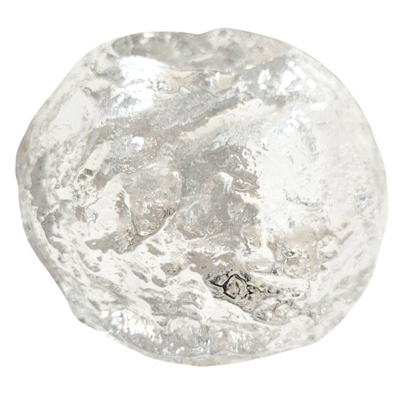 Vintage 1973 Kosta Boda Snowball Votive Tealight Holder Clear Scandinavian Glass - Picture 3 of 8